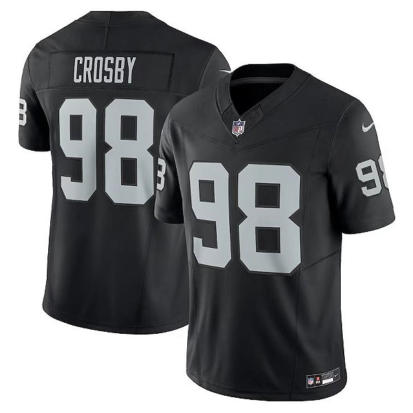 Camisa NFL Las Vegas Raiders - Crosby - Preta - Vapor F.U.S.E. Limited - Masculina Adulto e Infantil