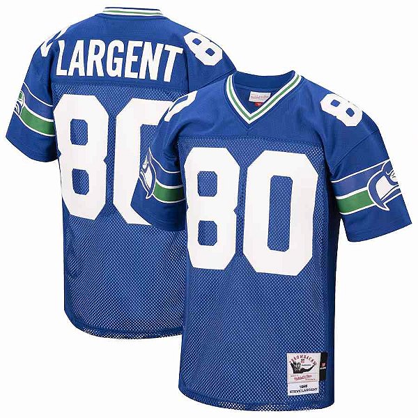 Camisa NFL Seattle Seahawks - Largent - Azul – Legacy Throwback - Masculina Adulto e Infantil