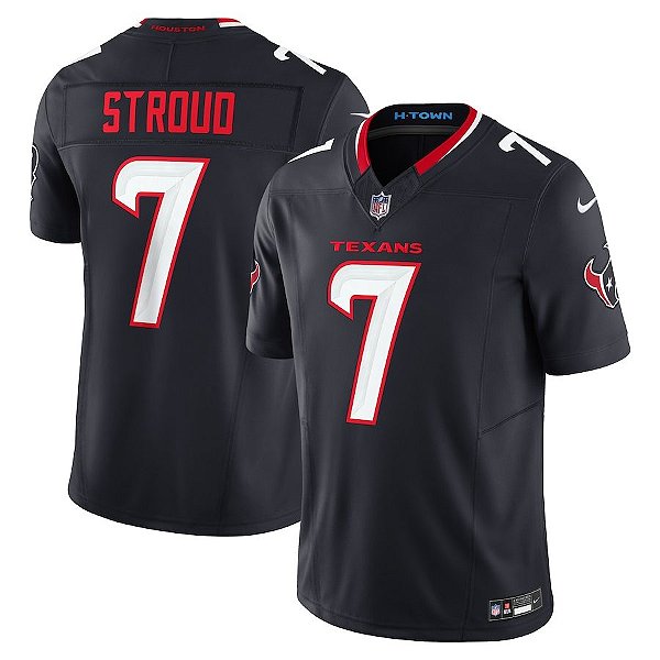 Camisa NFL Houston Texans - Stroud - Preta - Vapor F.U.S.E Limited - Masculina Adulto e Infantil