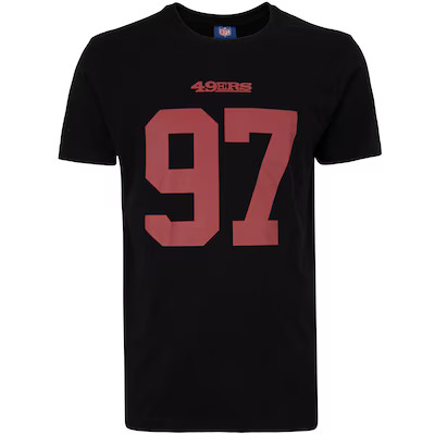 Camiseta NFL San Francisco 49ers Nick Bosa 97 Masculina Preta NTK Big Number