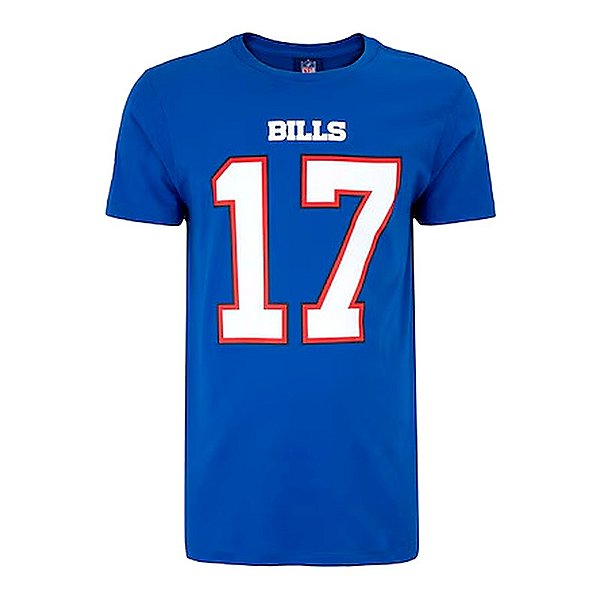 Camiseta NFL Buffalo Bills Josh Allen 17 Masculina Azul NTK Big Number