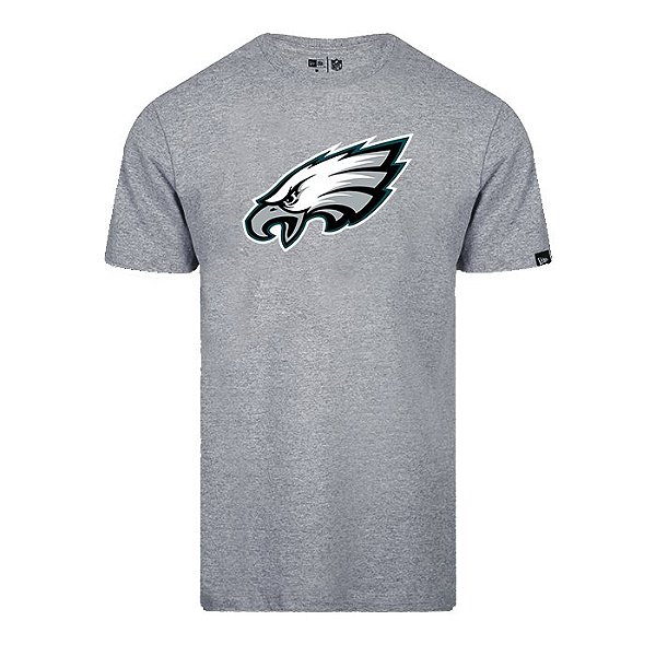 Camiseta NFL Philadelphia Eagles Masculina Cinza New Era Big Logo
