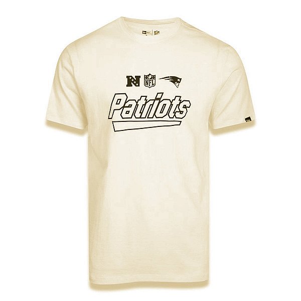 Camiseta NFL New England Patriots Masculina Bege New Era Brand