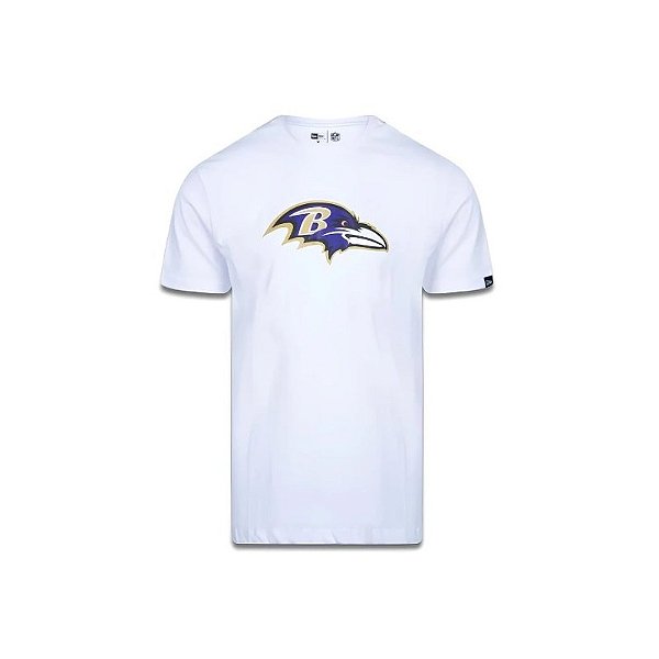 Camiseta NFL Baltimore Ravens Masculina Branca New Era Big Logo
