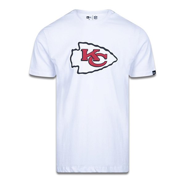Camiseta NFL Kansas City Chiefs Masculina Branca New Era Big Logo