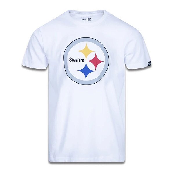 Camiseta NFL Pittsburgh Steelers Masculina Branca New Era Big Logo