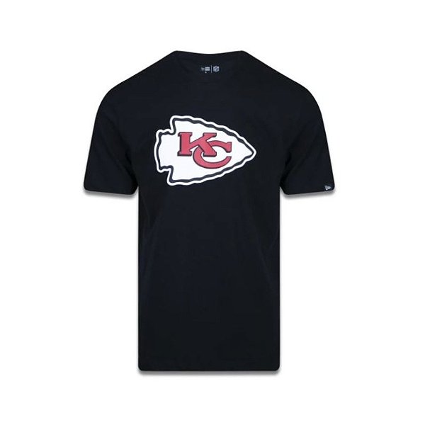 Camiseta NFL Kansas City Chiefs Masculina Preta New Era Big Logo
