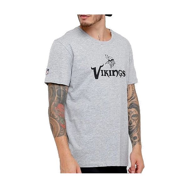 Camiseta NFL Minnesota Vikings Masculina Cinza New Era Brand