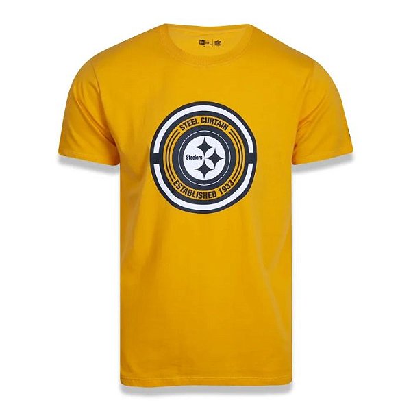 Camiseta NFL Pittsburgh Steelers Masculina Amarela New Era Brand