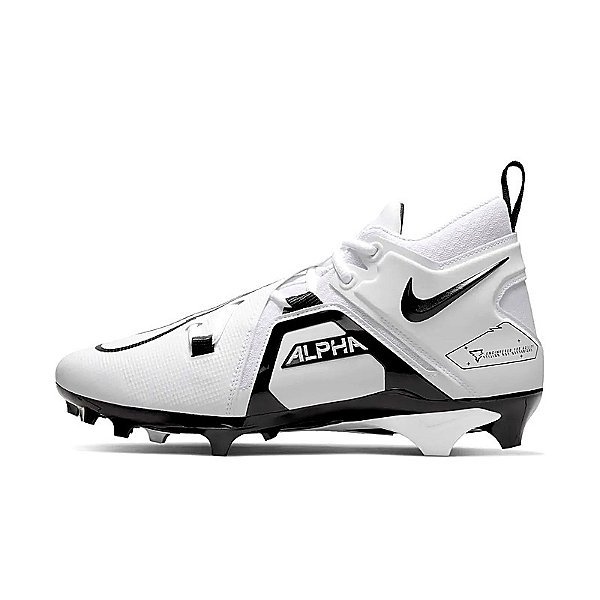 Chuteira De Futebol Americano Nike Alpha Menace Pro 3 Branca e Preta