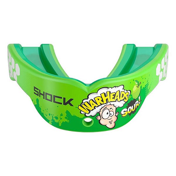 Protetor Bucal Shock Doctor Gel Max Power Com Sabor Maçã Verde - Warheads