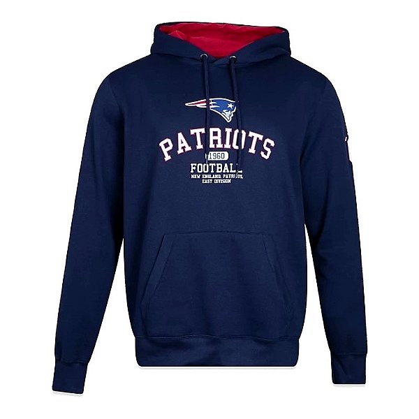 Moletom Canguru New Era NFL New England Patriots Azul Brand