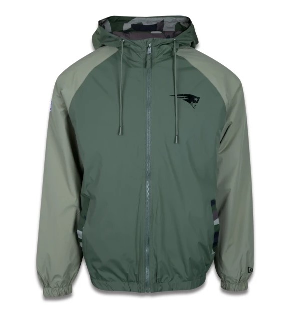 Jaqueta Corta Vento New Era NFL New England Patriots Unissex Verde