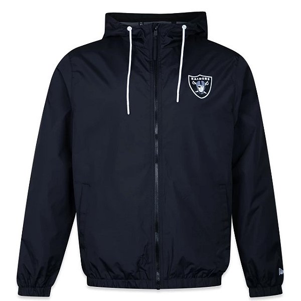 Jaqueta Corta Vento New Era NFL Las Vegas Raiders Unissex Preta
