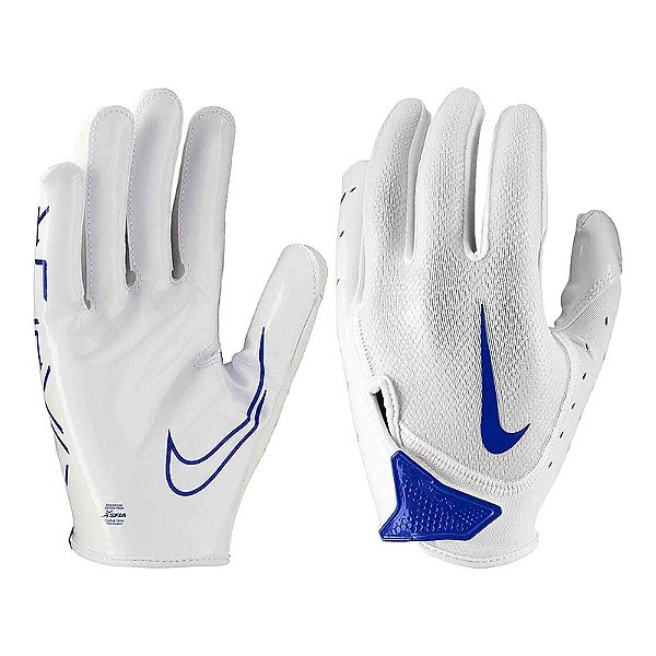 Luva de Futebol Americano para Recebedores Nike Vapor Jet 7.0 Branca e Azul Claro