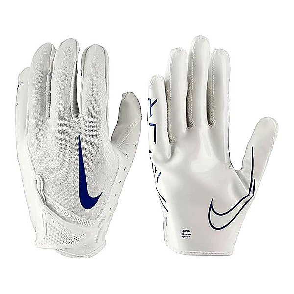 Luva de Futebol Americano para Recebedores Nike Vapor Jet 7.0 Branca e Azul Escuro