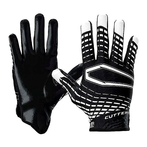 Luva de Futebol Americano para Recebedores Cutters Rev 5.0 Preta