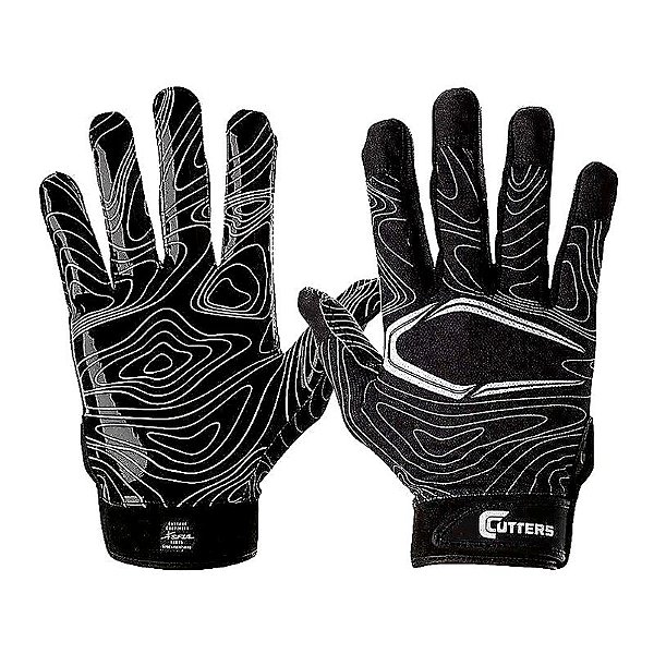 Luva De Futebol Americano Para Recebedores Cutters Topo Game Day Preta