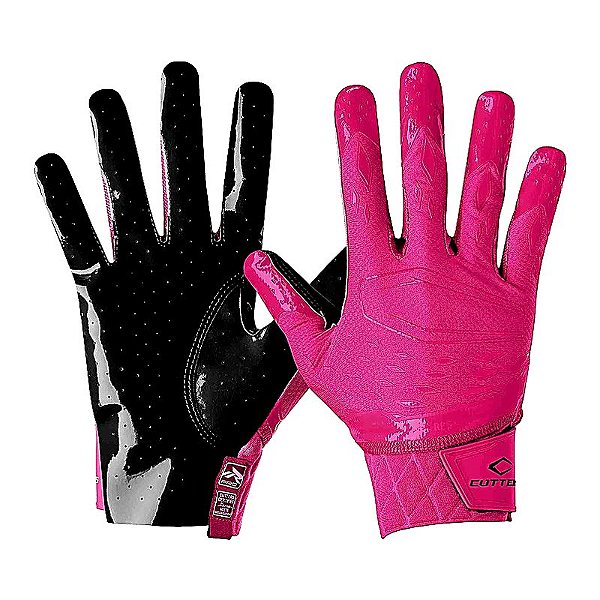Luva de Futebol Americano Para Recebedores Cutters Rev. Pro 5.0 Rosa