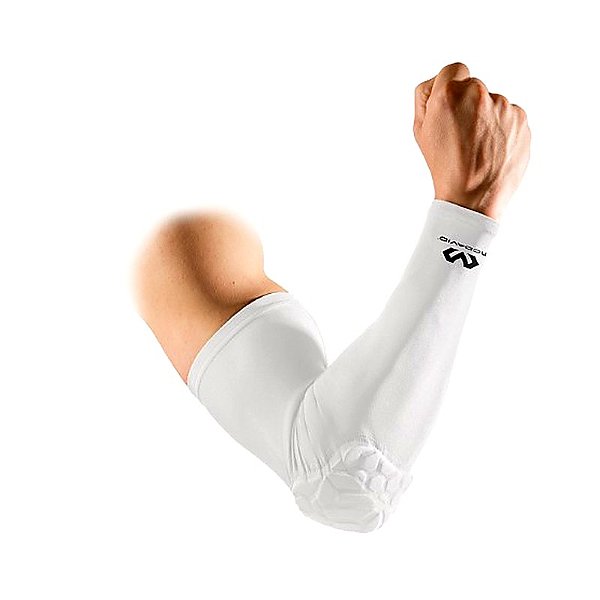 Manguito McDavid Com Proteção no Cotovelo Branco Hex - Por Unidade