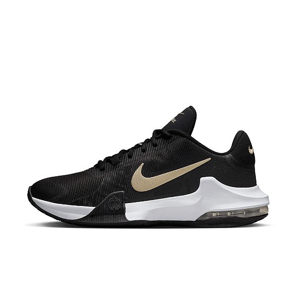 Tênis Nike Masculino Air Max Impact 4 Preto e Dourado