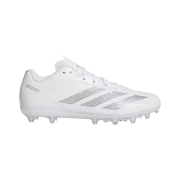 Chuteira de Futebol Americano Adidas Adizero Electric 2 Branca e Prateada