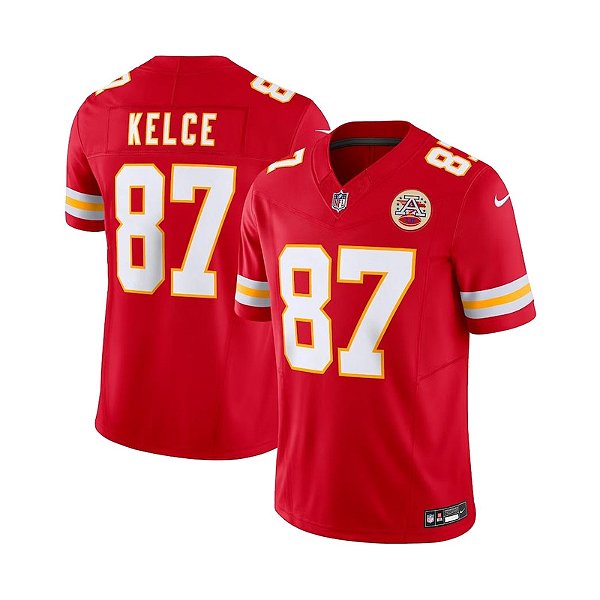 Jersey NFL Kansas City Chiefs Travis Kelce 87 Nike Masculina Vermelha Adulto e Infantil Fuse
