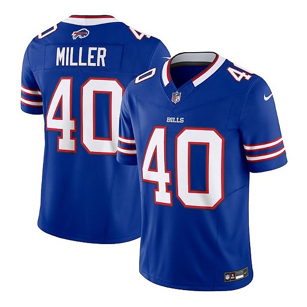 Jersey NFL Buffalo Bills Von Miller 40 Nike Masculina Azul Adulto e Infantil Fuse