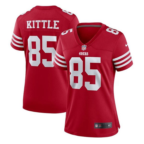 Jersey NFL San Francisco 49ers George Kittle 85 Nike Feminina Vermelha Fuse