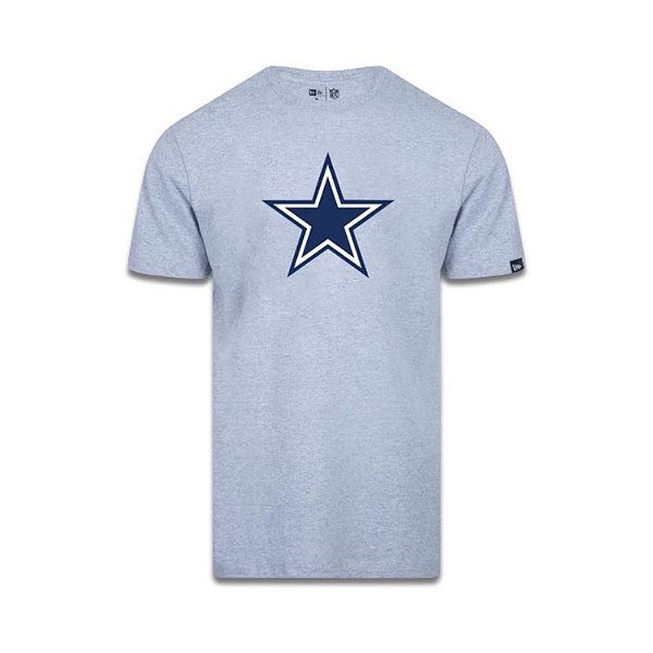 Camiseta NFL Dallas Cowboys Masculina Cinza New Era Big Logo