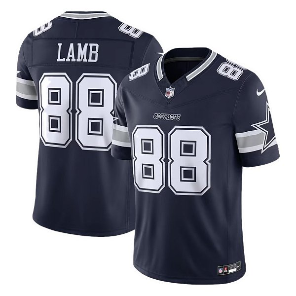 Jersey NFL Dallas Cowboys CeeDee Lamb 88 Nike Masculina Azul Adulto e Infantil Fuse