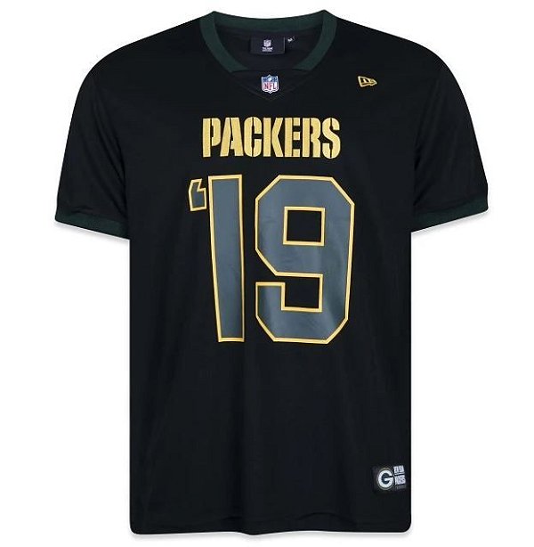Camisa NFL Green Bay Packers New Era Establishment Masculina Preta