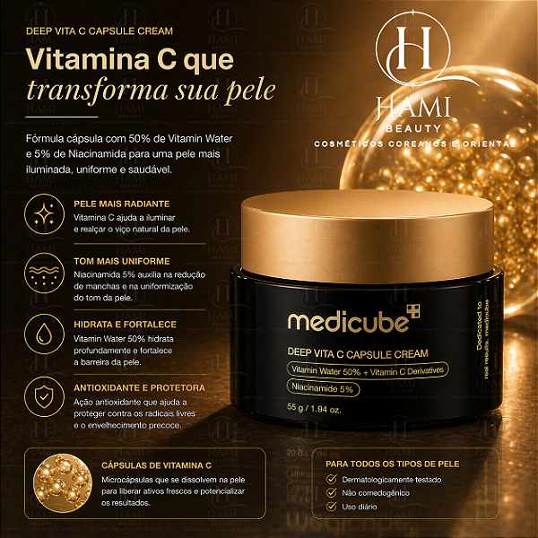Medicube Deep Vita C Capsule Cream | Vitamina C + Niacinamida 5