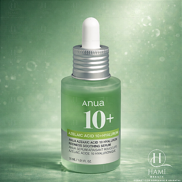 Anua Azelaic Acid 10 + Hyaluron Redness Soothing Serum – Sérum Coreano com Azelaico 10% e Hialurônico para Acne e Hidratação