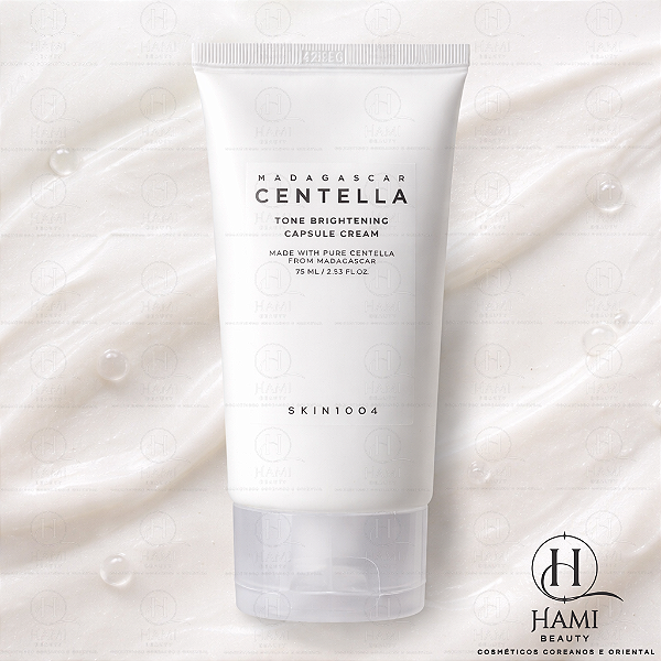 SKIN1004 Madagascar Centella Tone Brightening Capsule Cream – Creme Facial Coreano Calmante e Iluminador com Centella, Niacinamida e Cápsulas para Manchas e Tom Irregular