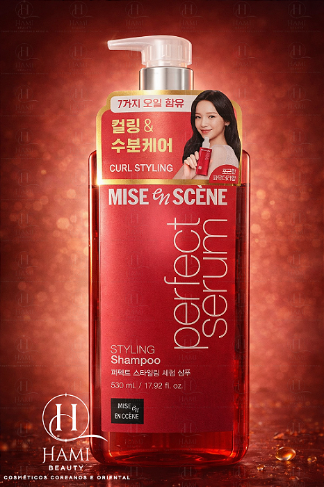Mise en Scène Perfect Serum Styling Shampoo – Shampoo Hidratante e Modelador para Cachos Coreano