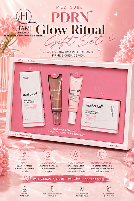 Medicube PDRN Glow Ritual Gift Set Kit Coreano Anti-Idade - Loja