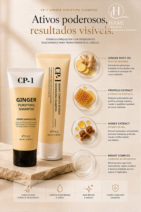 Kit CP-1 Shampoo Ginger + Bright Complex Coreano - Loja Hami