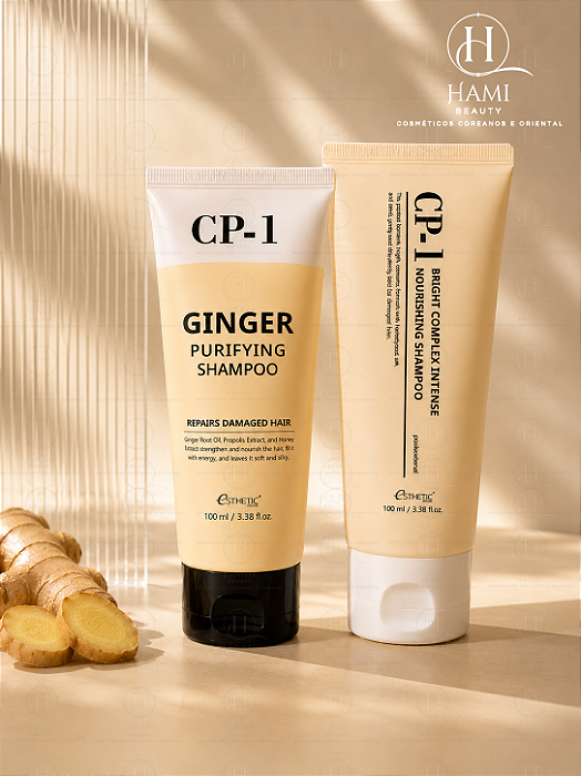 Kit CP-1 Ginger Purifying Shampoo + Bright Complex Intense Nourishing Shampoo - Duo Capilar Coreano Nutrição e Limpeza