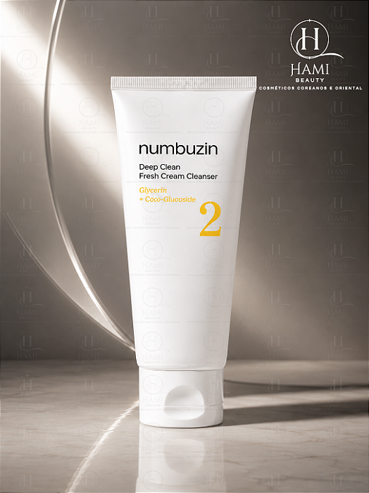 NUMBUZIN Deep Clean Fresh Cream Cleanser - Cleanser Facial Cremoso Hidratante com Glicerina e Coco-Glucoside 120ml