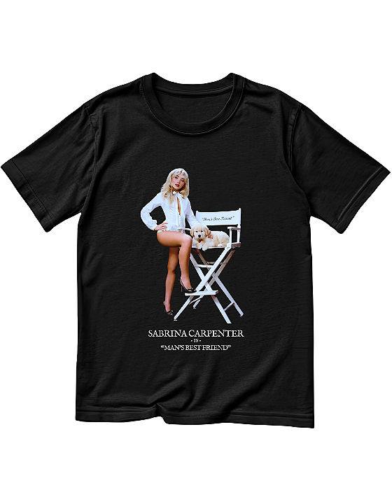 Camiseta Man's Best Friend Sabrina Carpenter Fanmade O Culto do Pop