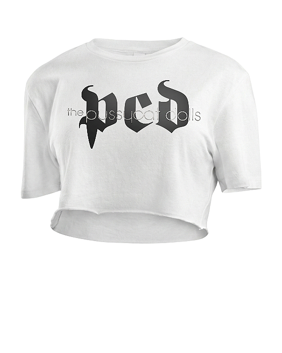 Camiseta The Pussycat Dolls Logo PCD Cropped Fanmade O Culto do Pop