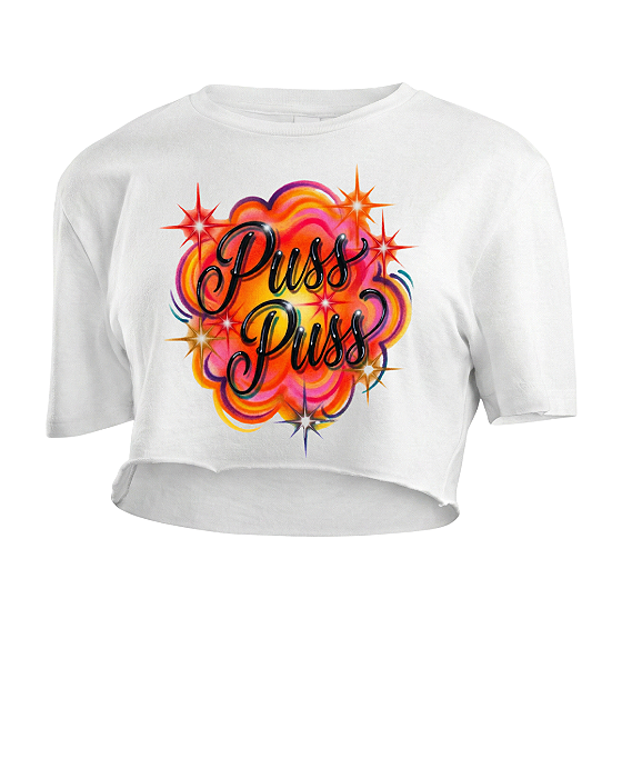 Camiseta Cropped Puss Puss Midnight Sun Zara Larsson Fanmade O Culto do Pop