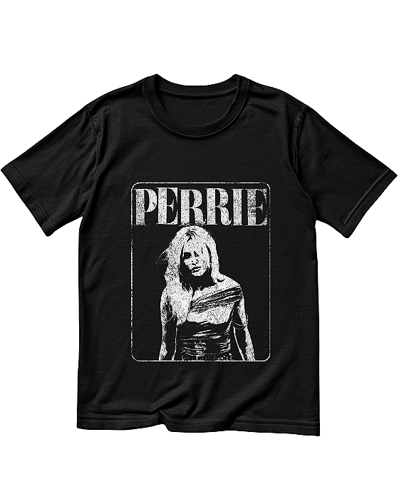 Camiseta Perrie Preto e Branco Perrie Edwards Fanmade O Culto do Pop