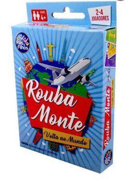 Jogo de Cartas Rouba Monte: Volta ao Mundo - Pais e Filhos