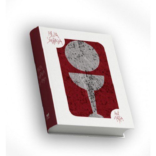 Livro Bíblia Sagrada com Lantejoula Branca