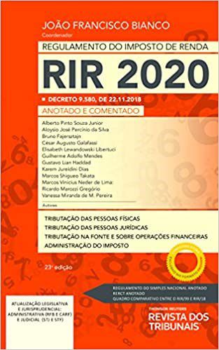 Livro Regulamento do Imposto de Renda  Rir 2020 - Bianco