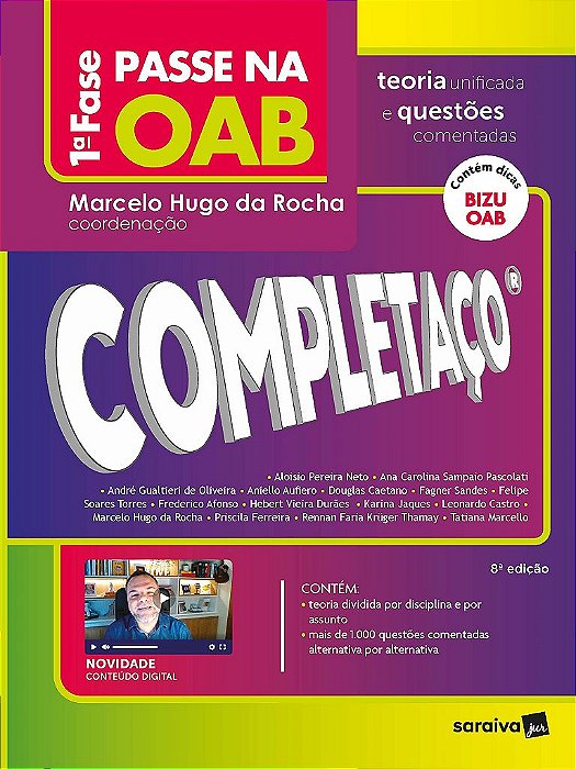 Livro Passe Na Oab - 1 Fase: CompletaÇo Teoria Unificada e QuestÕes Comentadas - Rocha
