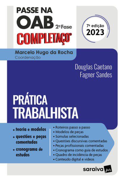 Livro Passe Na Oab 2  Fase Completaco  - Pratica Trabalhista - Caetano - Saraiva