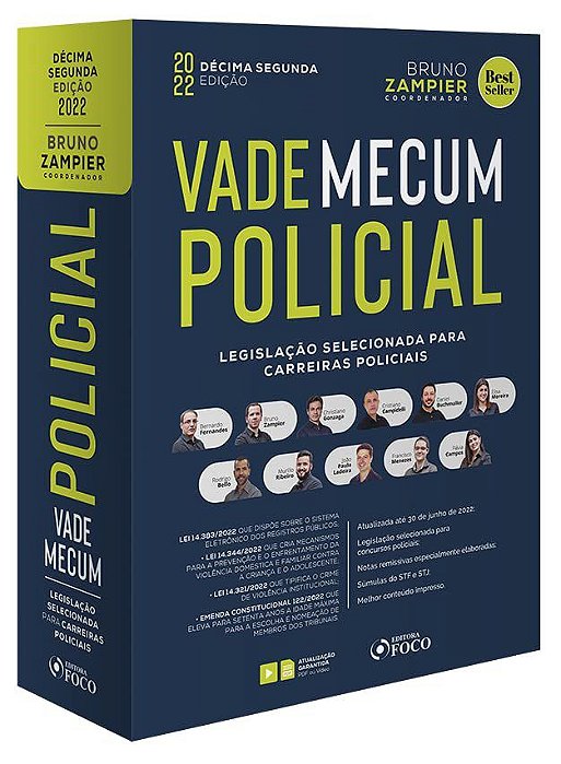Livro Vade Mecum Policial - Legislacao Selecionada para Carreiras Policiais - Zampier